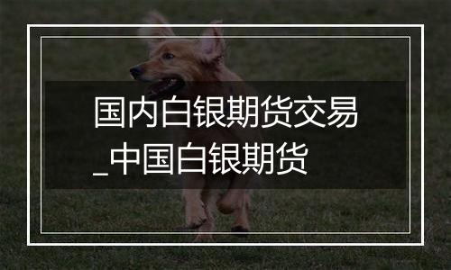 国内白银期货交易_中国白银期货