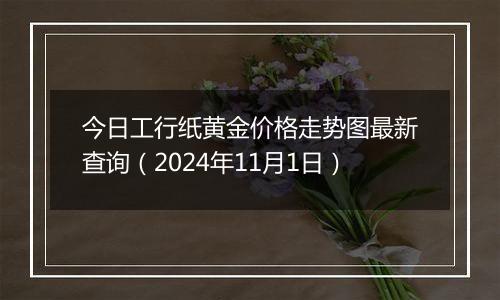 今日工行纸黄金价格走势图最新查询（2024年11月1日）