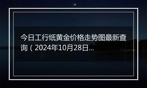 今日工行纸黄金价格走势图最新查询（2024年10月28日）