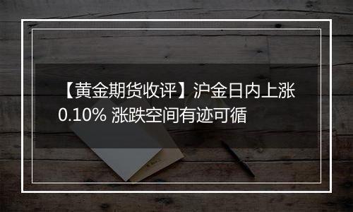 【黄金期货收评】沪金日内上涨0.10% 涨跌空间有迹可循