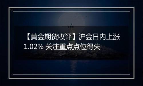 【黄金期货收评】沪金日内上涨1.02% 关注重点点位得失