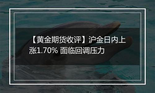 【黄金期货收评】沪金日内上涨1.70% 面临回调压力