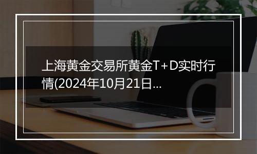 上海黄金交易所黄金T+D实时行情(2024年10月21日)