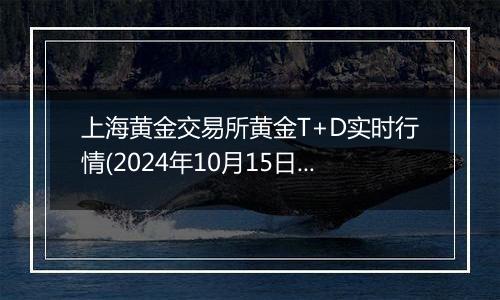 上海黄金交易所黄金T+D实时行情(2024年10月15日)