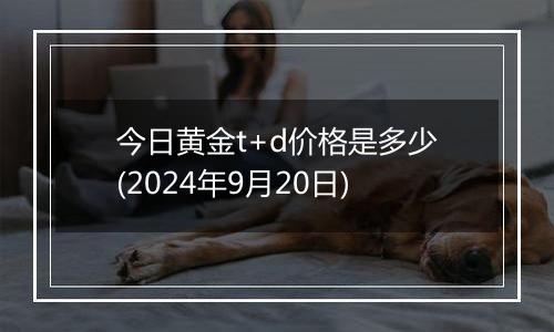 今日黄金t+d价格是多少(2024年9月20日)