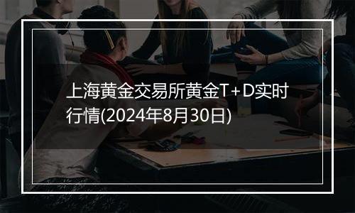 上海黄金交易所黄金T+D实时行情(2024年8月30日)