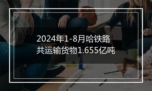 2024年1-8月哈铁路共运输货物1.655亿吨