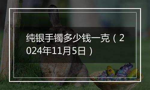 纯银手镯多少钱一克（2024年11月5日）