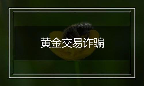 黄金交易诈骗