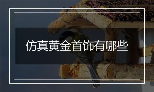 仿真黄金首饰有哪些