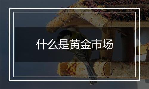 什么是黄金市场