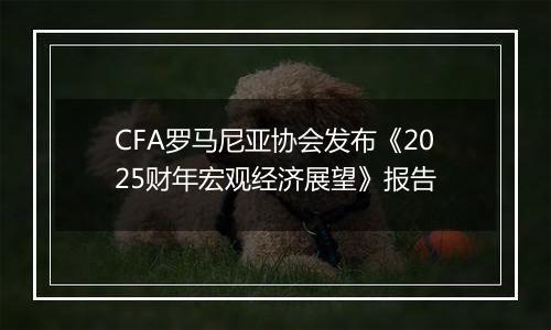 CFA罗马尼亚协会发布《2025财年宏观经济展望》报告