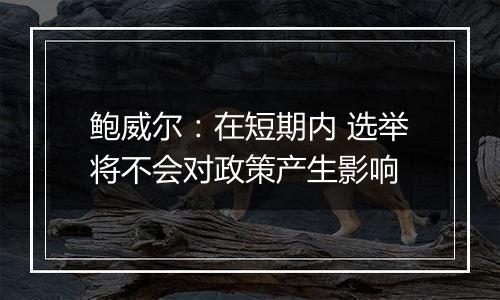 鲍威尔：在短期内 选举将不会对政策产生影响