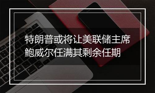 特朗普或将让美联储主席鲍威尔任满其剩余任期