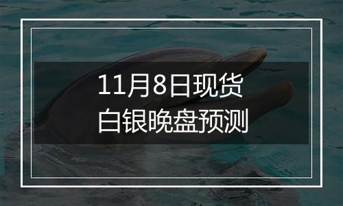 11月8日现货白银晚盘预测