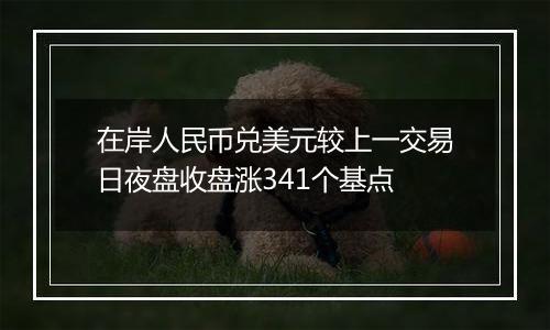 在岸人民币兑美元较上一交易日夜盘收盘涨341个基点