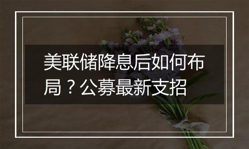 美联储降息后如何布局？公募最新支招