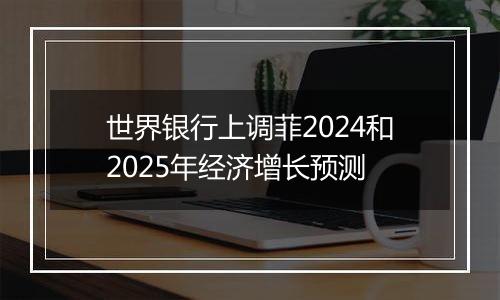 世界银行上调菲2024和2025年经济增长预测