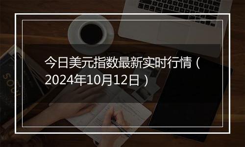 今日美元指数最新实时行情（2024年10月12日）