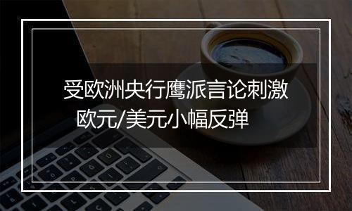 受欧洲央行鹰派言论刺激  欧元/美元小幅反弹