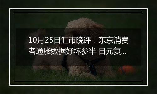 10月25日汇市晚评：东京消费者通胀数据好坏参半 日元复苏进程陷入停滞