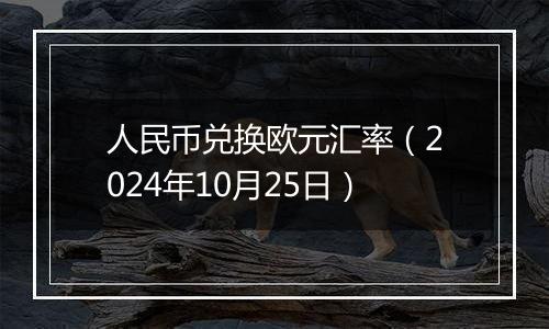 人民币兑换欧元汇率（2024年10月25日）