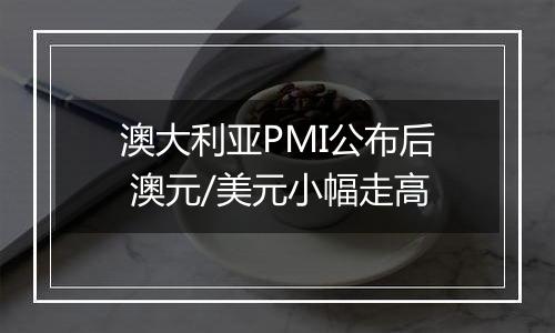 澳大利亚PMI公布后 澳元/美元小幅走高