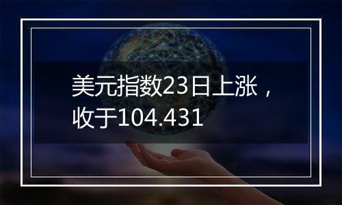 美元指数23日上涨，收于104.431