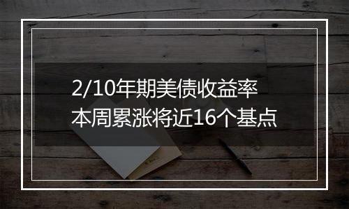 2/10年期美债收益率本周累涨将近16个基点