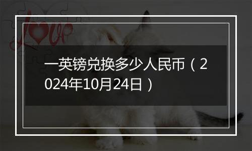 一英镑兑换多少人民币（2024年10月24日）