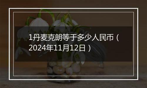 1丹麦克朗等于多少人民币（2024年11月12日）