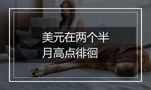 美元在两个半月高点徘徊