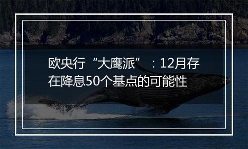 欧央行“大鹰派”：12月存在降息50个基点的可能性