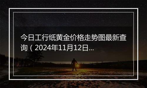 今日工行纸黄金价格走势图最新查询（2024年11月12日）