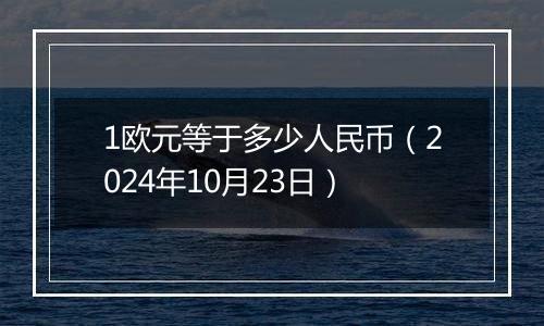 1欧元等于多少人民币（2024年10月23日）