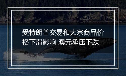 受特朗普交易和大宗商品价格下滑影响 澳元承压下跌