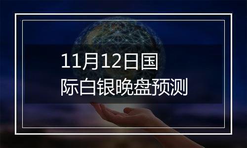 11月12日国际白银晚盘预测