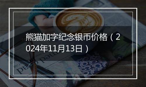 熊猫加字纪念银币价格（2024年11月13日）