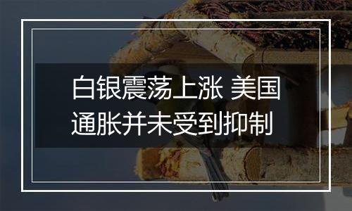 白银震荡上涨 美国通胀并未受到抑制