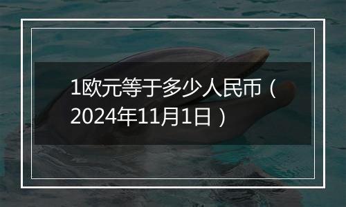 1欧元等于多少人民币（2024年11月1日）