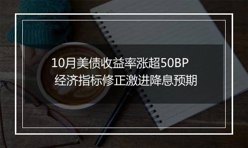 10月美债收益率涨超50BP 经济指标修正激进降息预期