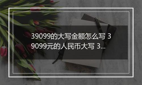 39099的大写金额怎么写 39099元的人民币大写 39099元的数字大写