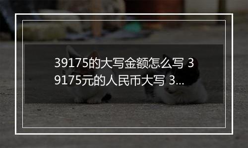 39175的大写金额怎么写 39175元的人民币大写 39175元的数字大写