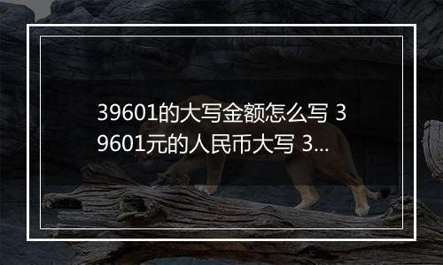 39601的大写金额怎么写 39601元的人民币大写 39601元的数字大写