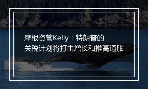 摩根资管Kelly：特朗普的关税计划将打击增长和推高通胀