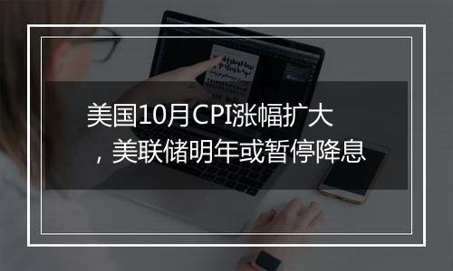 美国10月CPI涨幅扩大，美联储明年或暂停降息