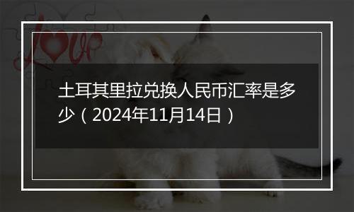 土耳其里拉兑换人民币汇率是多少（2024年11月14日）