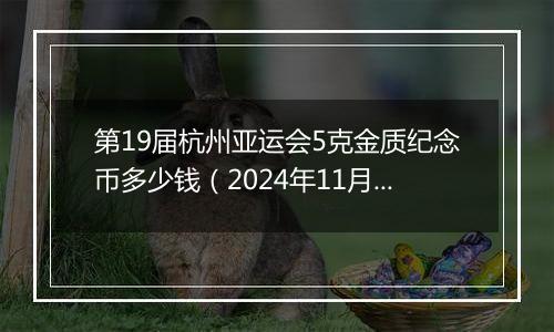 第19届杭州亚运会5克金质纪念币多少钱（2024年11月14日）