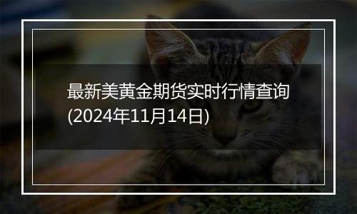 最新美黄金期货实时行情查询(2024年11月14日)