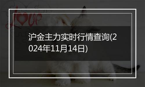 沪金主力实时行情查询(2024年11月14日)